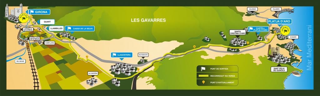 Carte Marathon Vías Verdes del Carrilet de Gérone