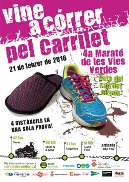 affiche Marathon Vías Verdes del Carrilet de Gérone 2016