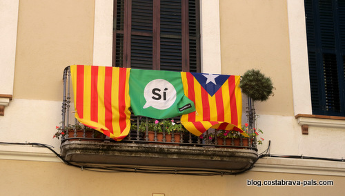 crise de l'indépendance en Catalogne - appel au vote indépendantiste à lloret