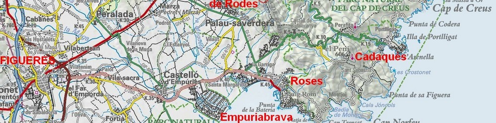 Carte costa brava nord